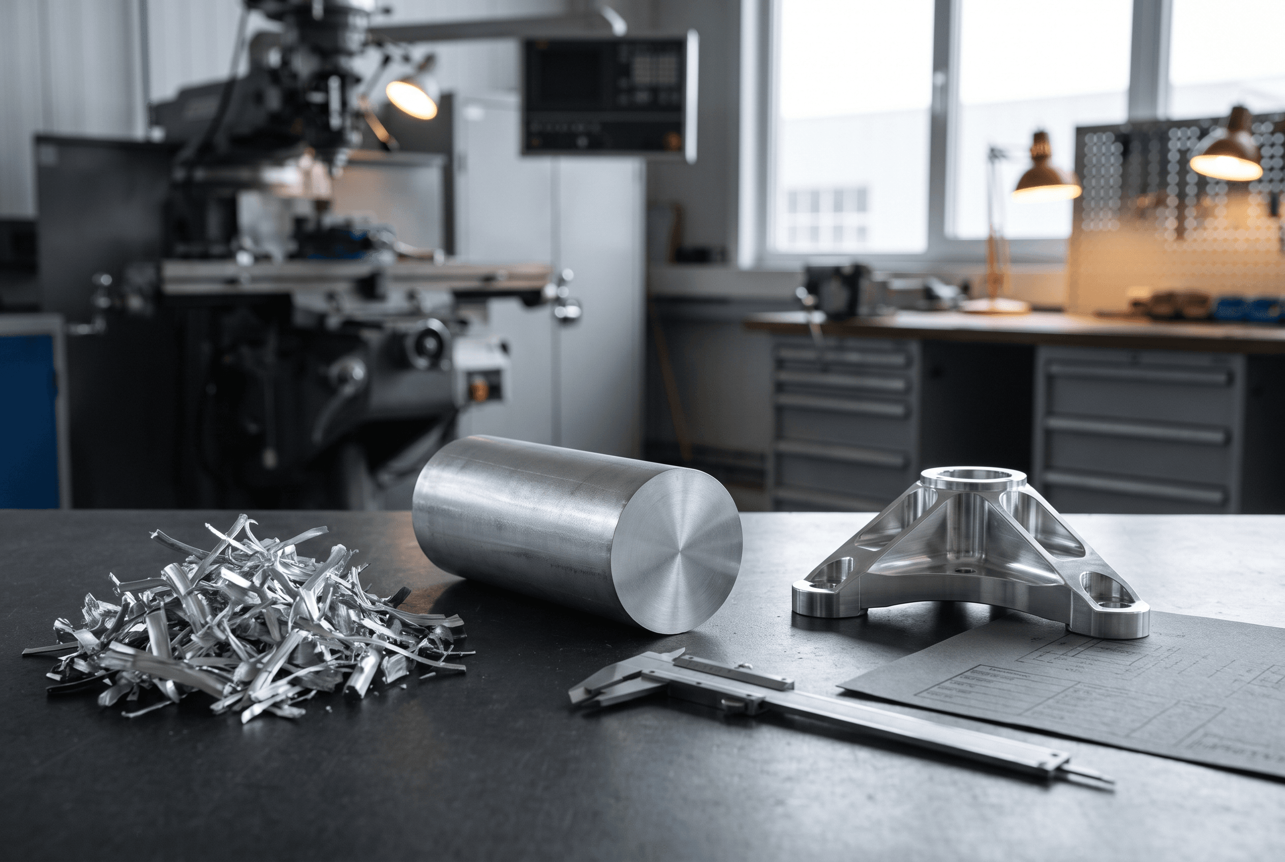 Alluminio recuperato, materia prima e componente finito in un laboratorio industriale